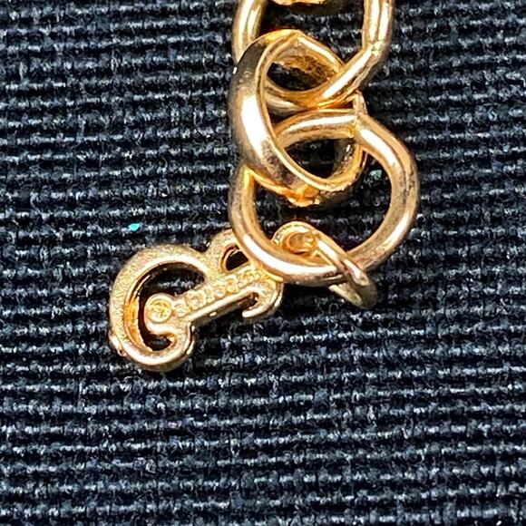 Vintage Burberrys Tubogas Omega Chain Heavy Wide Collar Necklace Gold Plated - Picture 7 of 8